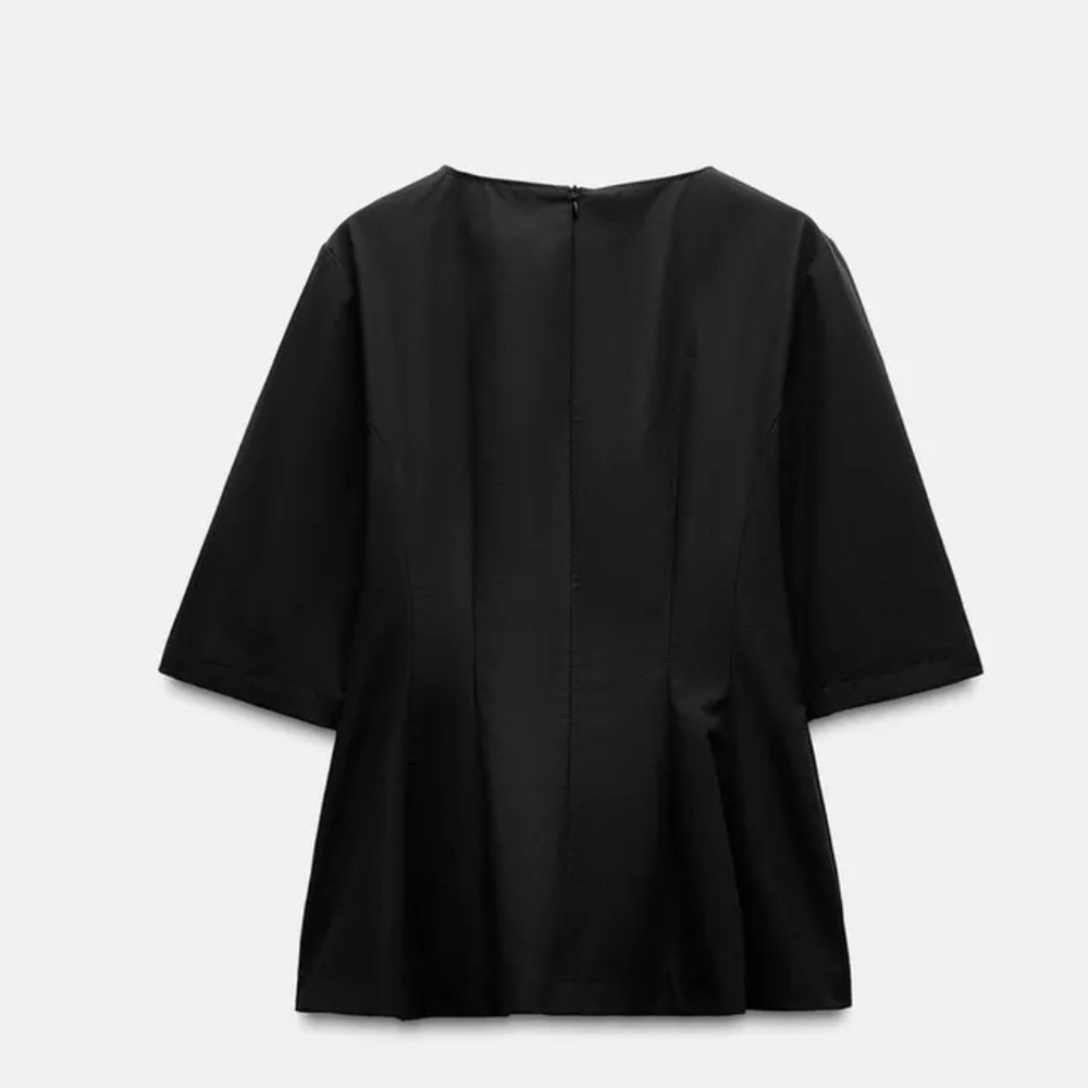 NWOT Zara Peplum Top - Picture 2 of 3